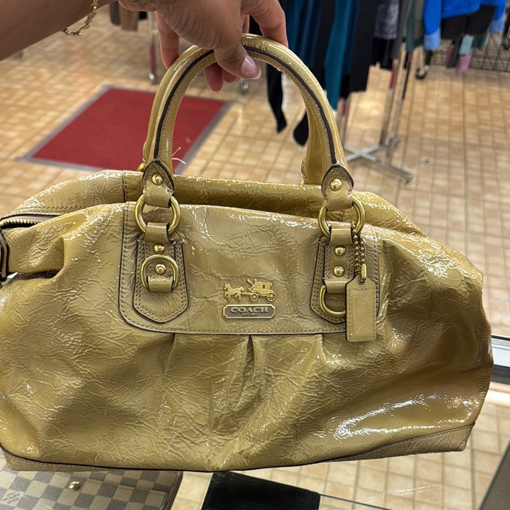 Coach Gold Satchel with Metallic Finish
